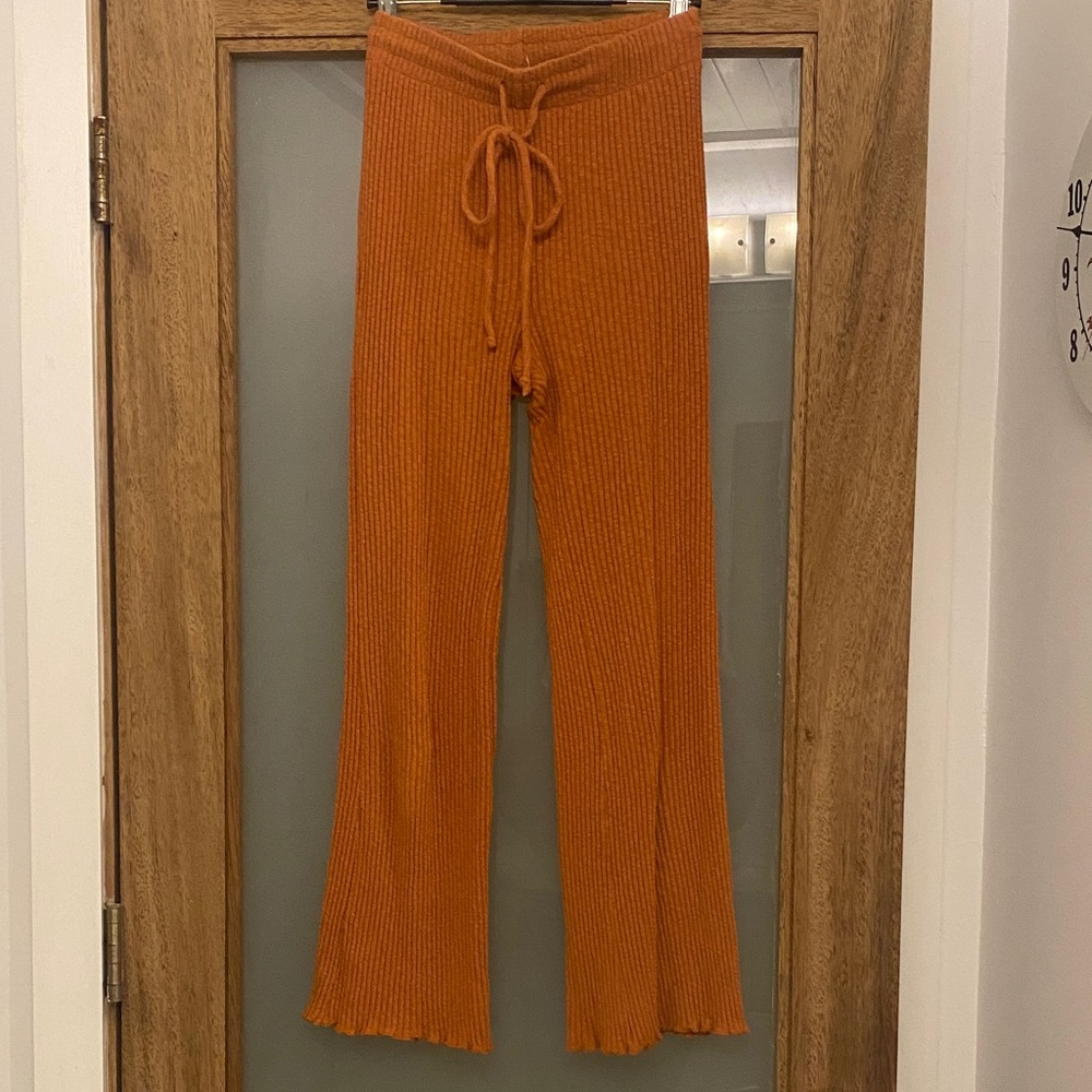 Billabong Ribbed Knit Orange Pants